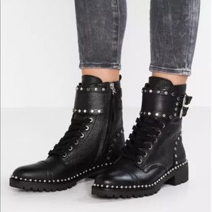 San Eldeman “Jennifer” studded combat boot